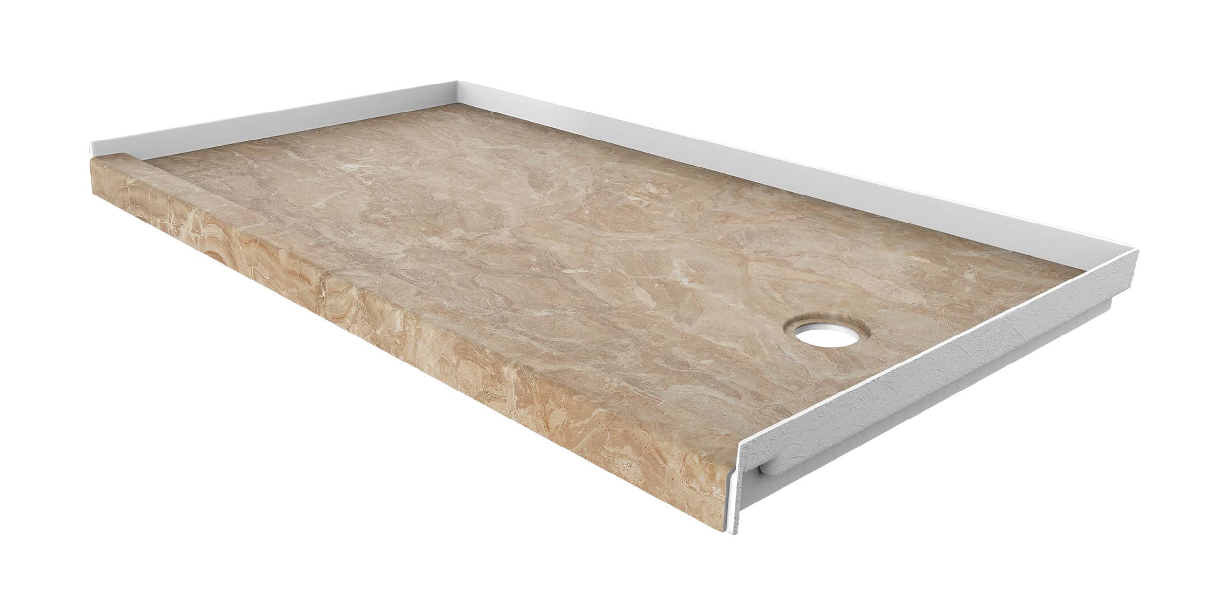 Alaskan Ivory 60x32 shower base with right drain