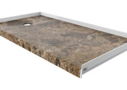 Breccia Paradiso 60x32 shower base with left drain