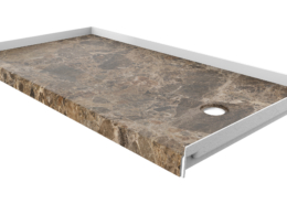 Breccia Paradiso 60x32 shower base with right drain