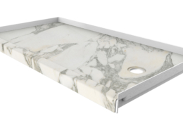 Calcutta Gold 60x32 shower base with right drain