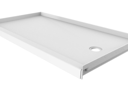 White 60x32 shower base with right drain